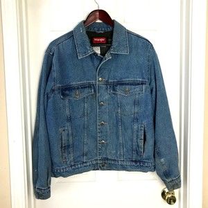 Wrangler Hero Vintage Men’s BLANKET Lined Denim Jean  Jacket Medium
